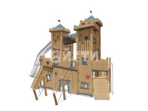 большие игровые комплексы для детей серии ЭКО из натурального дерева