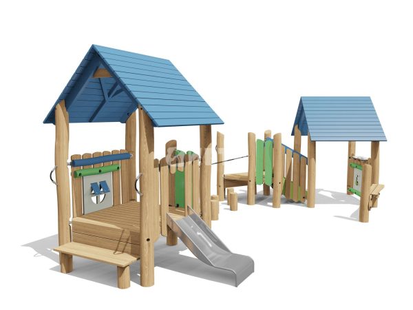 игровой комплекс для малышей серии ЭКО для детских площадок из натурального дерева