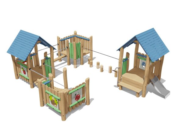 игровой комплекс для малышей серии ЭКО для детских площадок из натурального дерева
