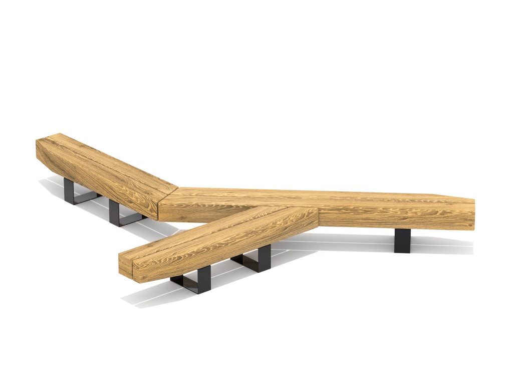 Скамья парковая ЭКО-501004 из дерева купить в Москве: производство на заказ